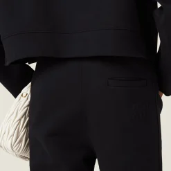 Black Cotton Joggers | Miu Miu