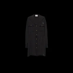 Black Crepe De Chine Mini-dress | Miu Miu