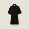 Black Crepe De Chine Mini-dress | Miu Miu