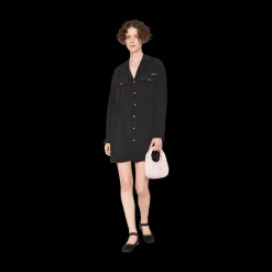 Black Crepe De Chine Mini-dress | Miu Miu