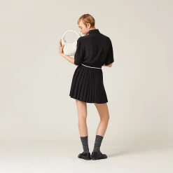 Black Crepe De Chine Mini-dress | Miu Miu