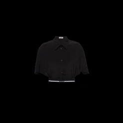 Black Crepe De Chine Top | Miu Miu