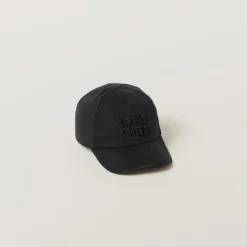 Black Denim Baseball Cap | Miu Miu