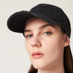 Black Denim Baseball Cap | Miu Miu