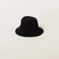 Black Denim Bucket Hat | Miu Miu