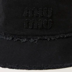 Black Denim Bucket Hat | Miu Miu