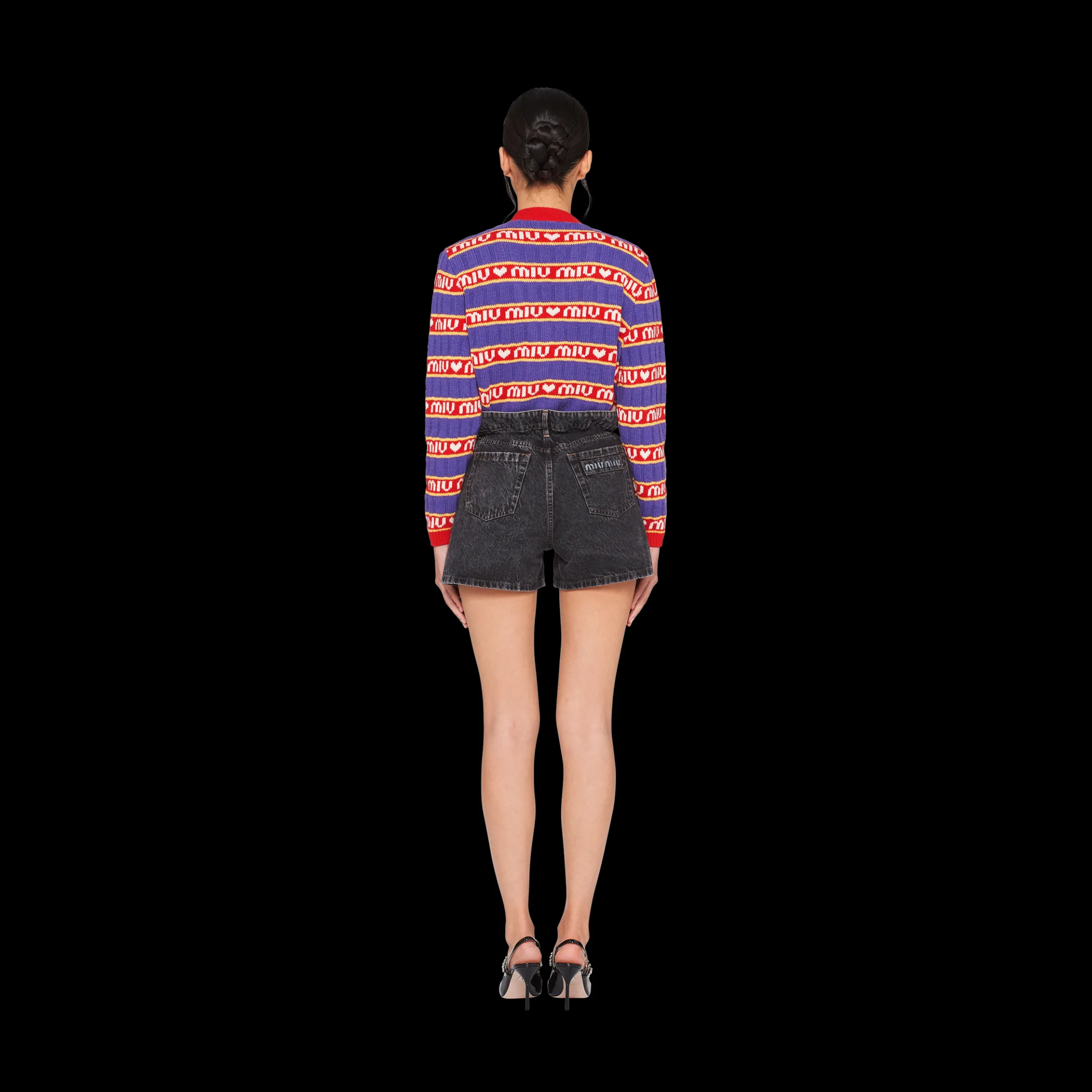 Black Denim Shorts | Miu Miu