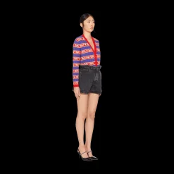 Black Denim Shorts | Miu Miu