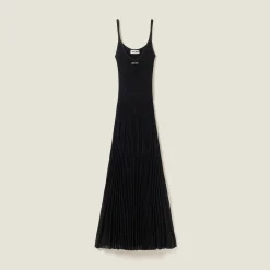 Black Dress With Logo | Miu Miu