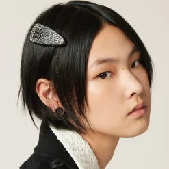 Black Duchesse Hair Clip | Miu Miu
