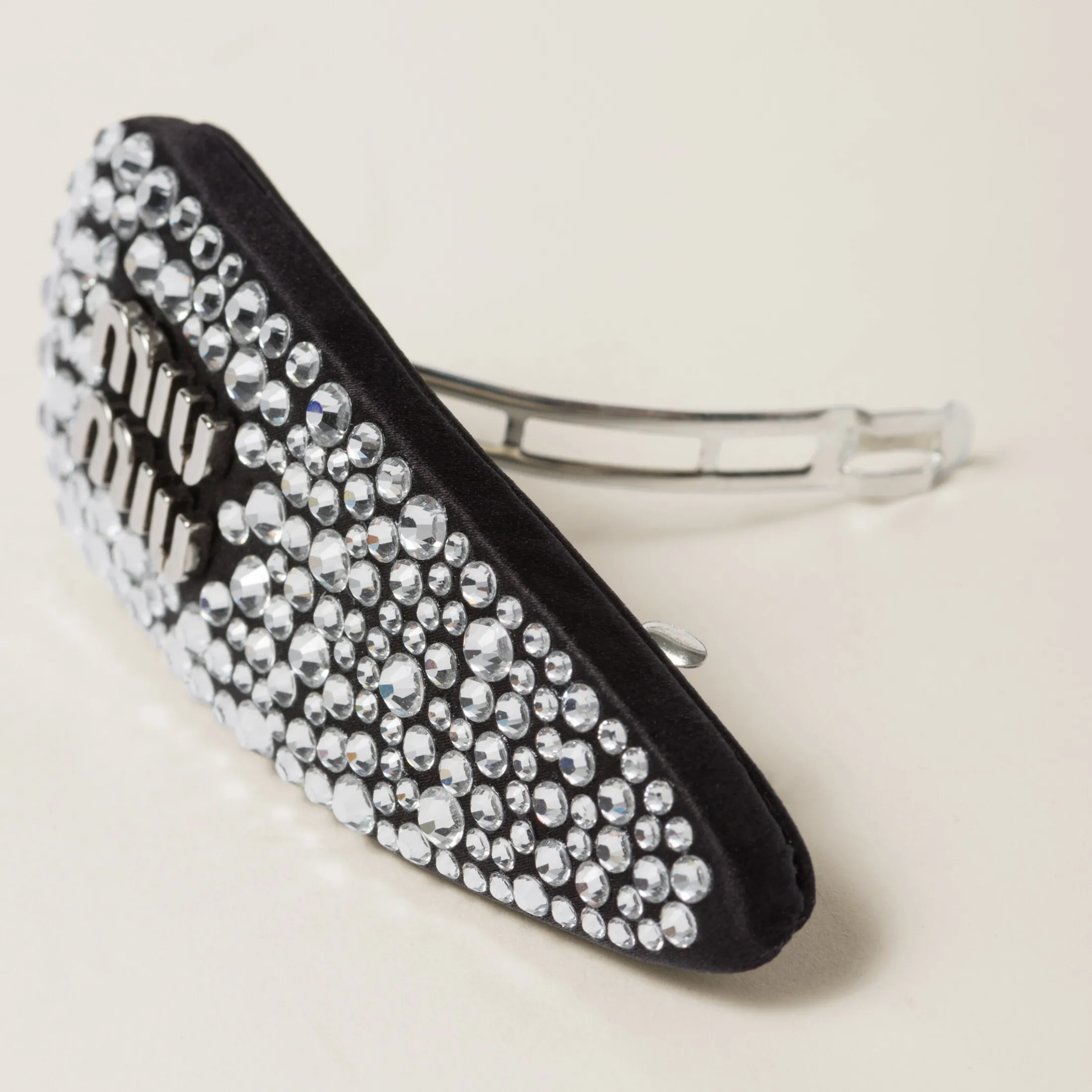 Black Duchesse Hair Clip | Miu Miu
