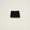 Black Embroidered Tweed Miniskirt | Miu Miu