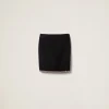 Black Embroidered Tweed Skirt | Miu Miu