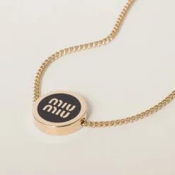 Black Enameled Metal Bracelet | Miu Miu