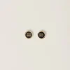 Black Enameled Metal Earrings | Miu Miu