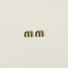 Black Enameled Metal Earrings | Miu Miu