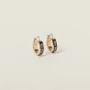 Black Enameled Metal Earrings | Miu Miu