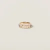 Black Enameled Metal Ring | Miu Miu