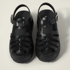 Black Eva Platform Cage Sandals | Miu Miu