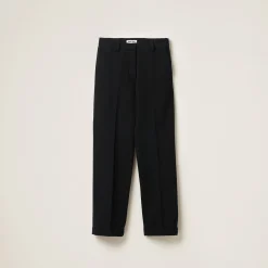 Black Gabardine Pants | Miu Miu