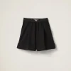 Black Grain De Poudre Bermudas | Miu Miu