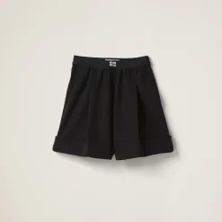 Black Grain De Poudre Bermudas | Miu Miu