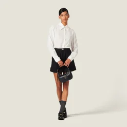 Black Grain De Poudre Bermudas | Miu Miu