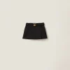 Black Grain De Poudre Miniskirt | Miu Miu