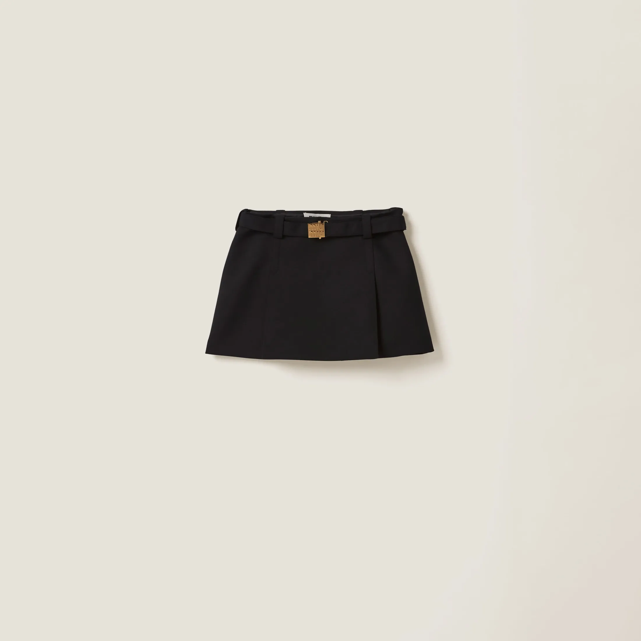 Black Grain De Poudre Miniskirt | Miu Miu