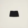 Black Grain De Poudre Miniskirt | Miu Miu