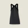 Black Grain De Poudre Mini-dress | Miu Miu