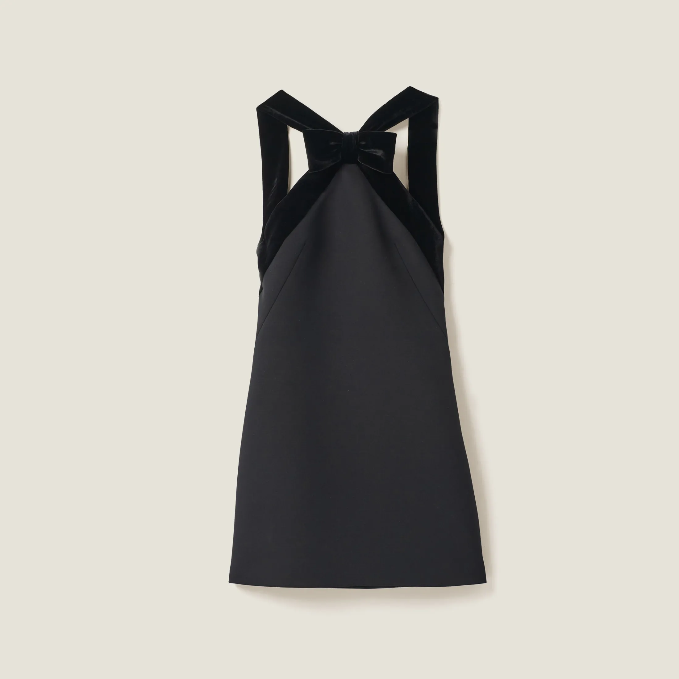 Black Grain De Poudre Mini-dress | Miu Miu