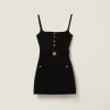 Black Grain De Poudre Mini-dress | Miu Miu