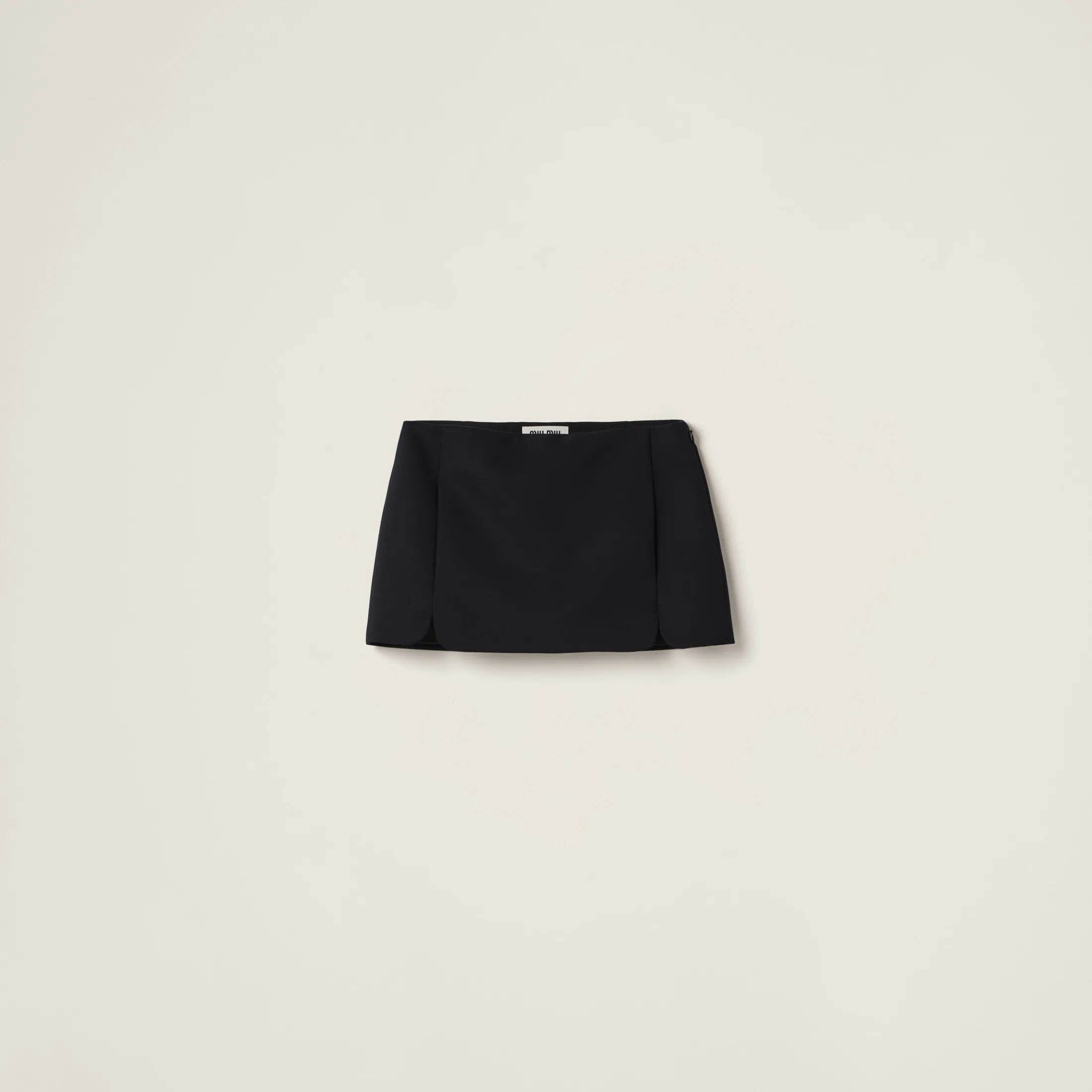 Black Grain De Poudre Miniskirt | Miu Miu