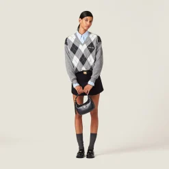 Black Grain De Poudre Miniskirt | Miu Miu