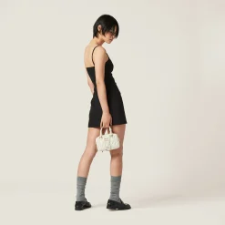 Black Grain De Poudre Mini-dress | Miu Miu