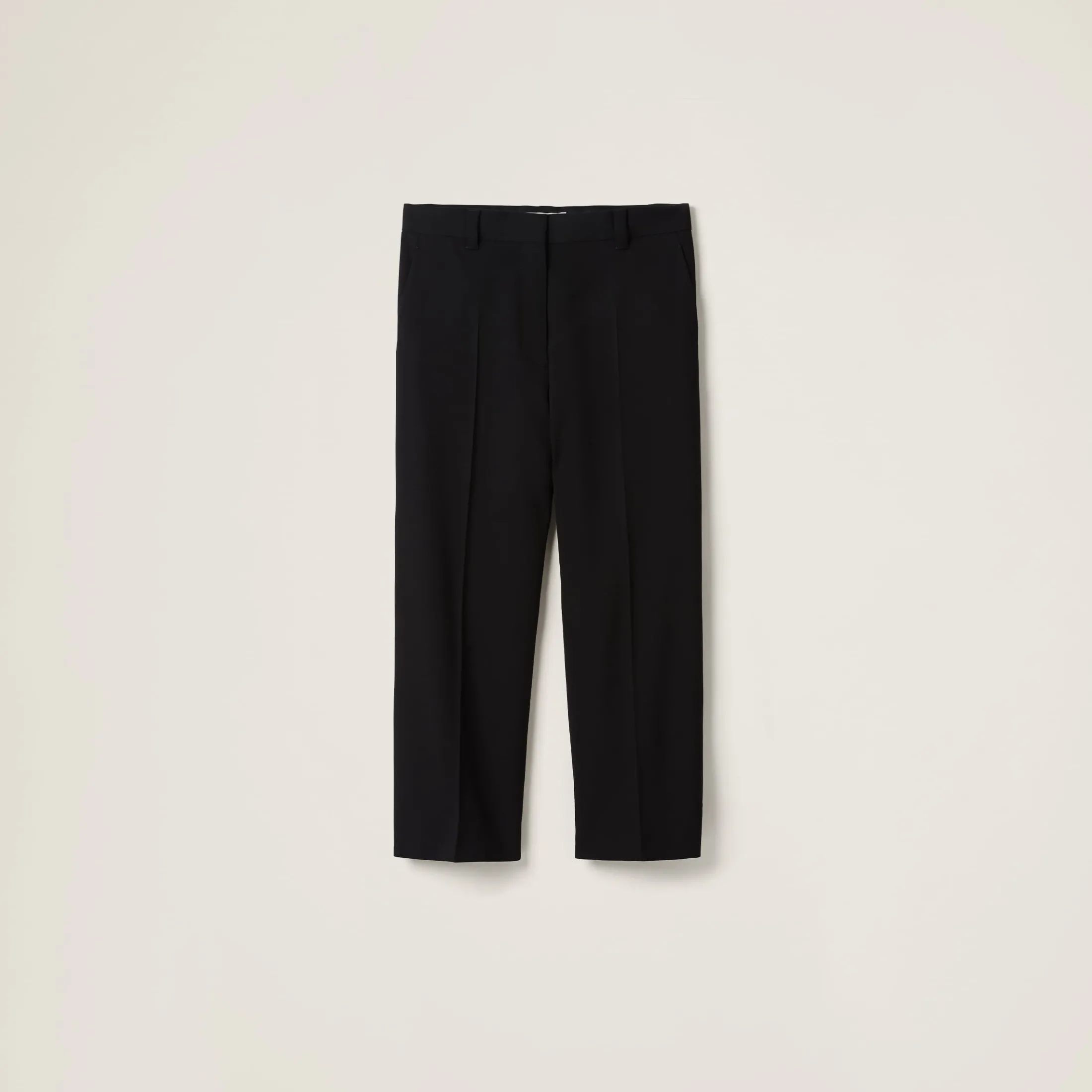 Black Grain De Poudre Pants | Miu Miu