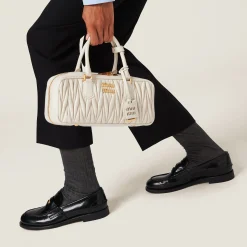 Black Grain De Poudre Pants | Miu Miu