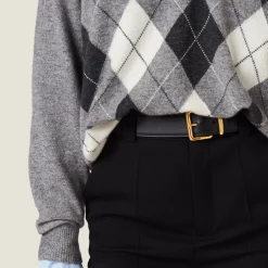 Black Grain De Poudre Pants | Miu Miu