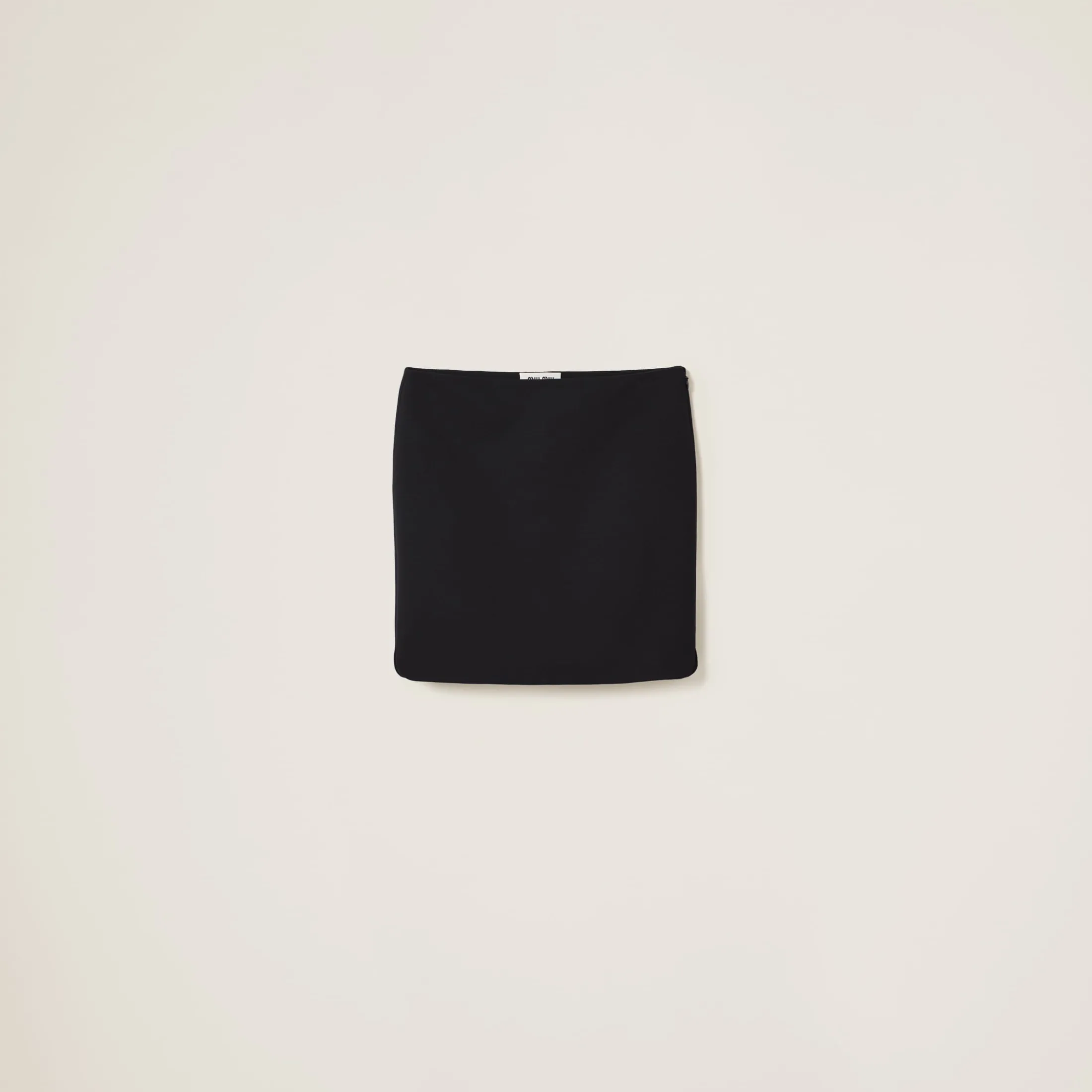 Black Grain De Poudre Skirt | Miu Miu
