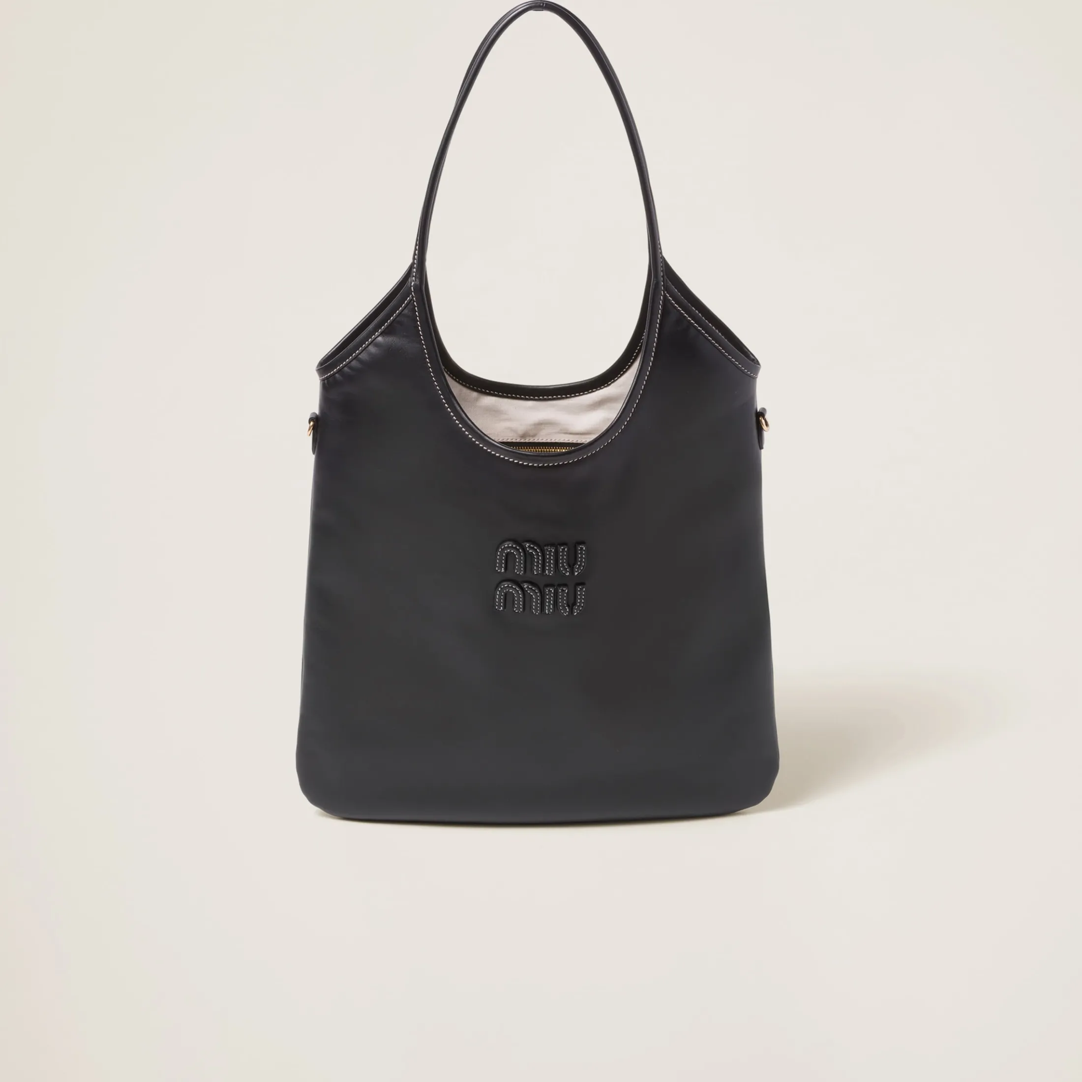 Black Ivy Leather Bag | Miu Miu