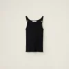 Black Knit Tank Top | Miu Miu