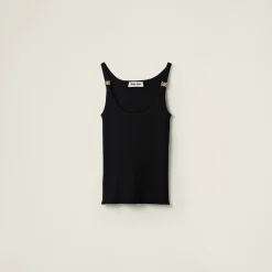 Black Knit Tank Top | Miu Miu
