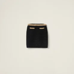 Black Lamé Skirt | Miu Miu