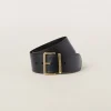 Black Leather Belt | Miu Miu