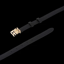 Black Leather Belt | Miu Miu
