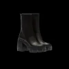 Black Leather Booties | Miu Miu