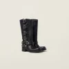 Black Leather Boots | Miu Miu