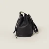 Black Leather Bucket Bag | Miu Miu