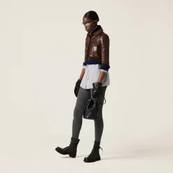 Black Leather Bucket Bag | Miu Miu